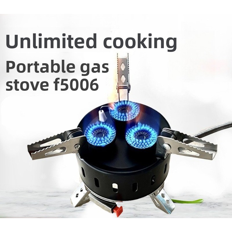 เตาแก๊สปิคนิคแบบพกพา 3 หัวเตา  - Camping Cooking Gas Stove Portable Tool บทวิจารณ์และราคา