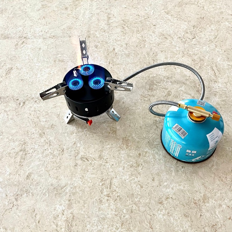 เตาแก๊สปิคนิคแบบพกพา 3 หัวเตา  - Camping Cooking Gas Stove Portable Tool บทวิจารณ์และราคา