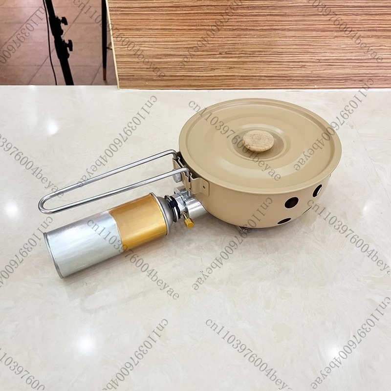 เตาแก๊สแคมป์ปิ้งพร้อมกระทะเคลื - Camping Cooking Gas Stove Portable Tool บทวิจารณ์และราคา