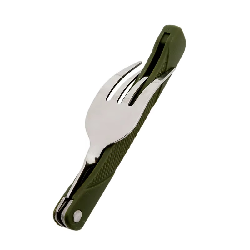 ชุดช้อนส้อมมีดพับสแตนเลสแบบพกพ - Camp Spork Set บทวิจารณ์และราคา