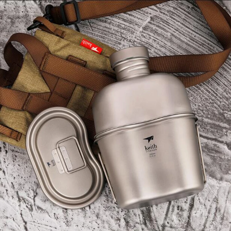 Keith ชุดรับประทานอาหารเดินป่า - Mess Kit Titanium บทวิจารณ์และราคา