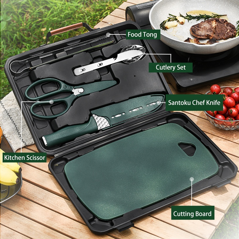อุปกรณ์ตั้งแคมป์ ชุดทําอาหาร อ - Camping Cooking Essentials Kit บทวิจารณ์และราคา