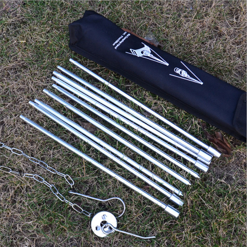 ขาตั้งเตาแบบพกพาสำหรับตั้งแคมป - Camping Cooking Pot Tripod บทวิจารณ์และราคา