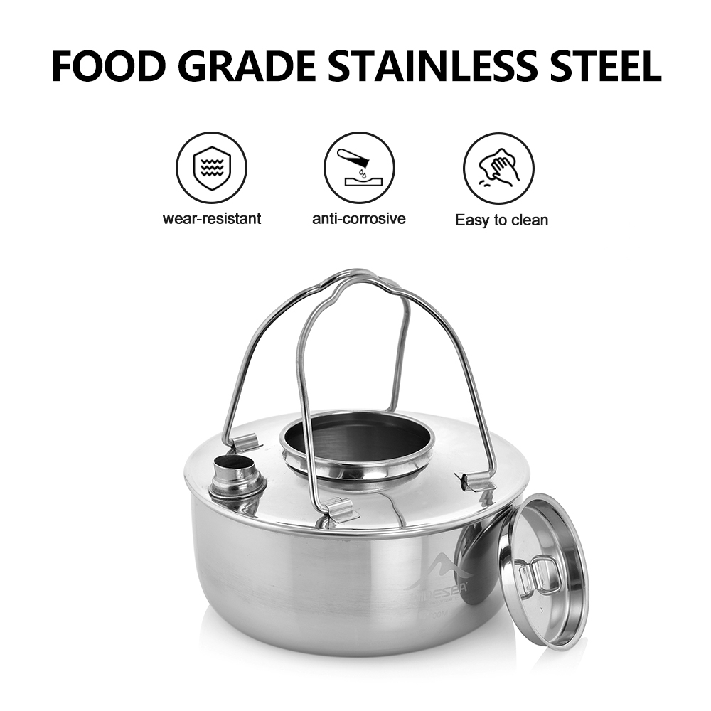 เครื่องครัวสแตนเลสแบบมีรูสั้นส - Camping Cooking Unit บทวิจารณ์และราคา