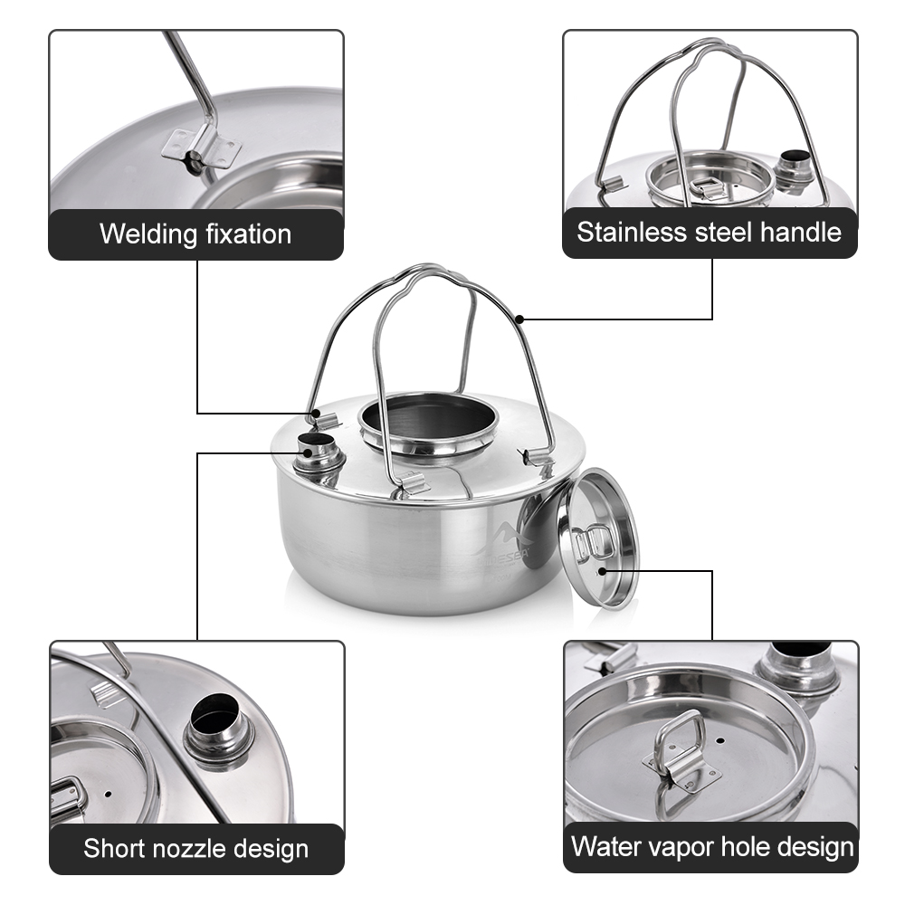 เครื่องครัวสแตนเลสแบบมีรูสั้นส - Camping Cooking Unit บทวิจารณ์และราคา