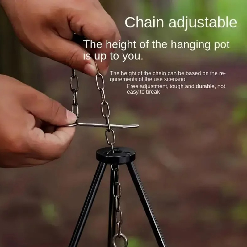 ขาตั้งหม้อแบบพกพา SSUNTAK สำหร - Camping Cooking Pot Tripod บทวิจารณ์และราคา