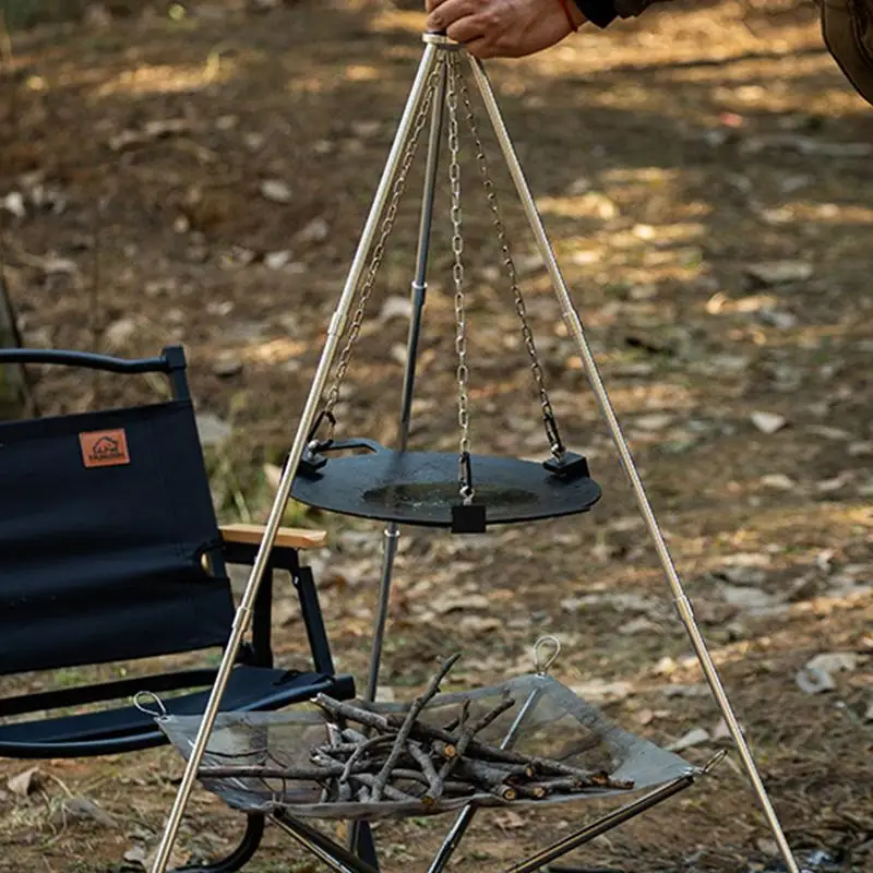 ขาตั้งสามขาอะลูมิเนียมสำหรับแค - Camping Cooking Pot Tripod บทวิจารณ์และราคา