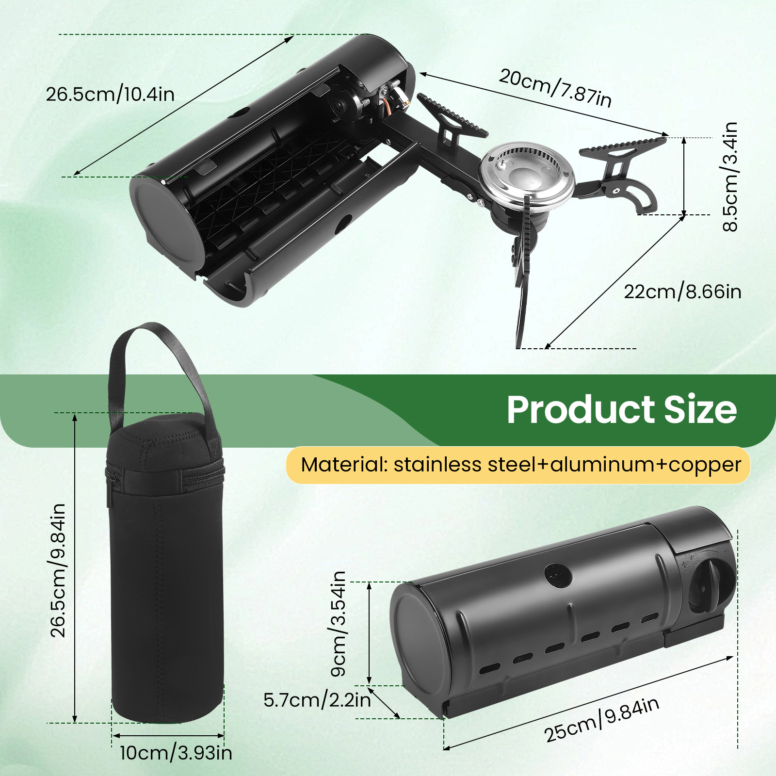 2800W เตาพับแบบพกพาเตาแก๊สแคมป - Camping Cooking Gas Stove Portable Tool บทวิจารณ์และราคา