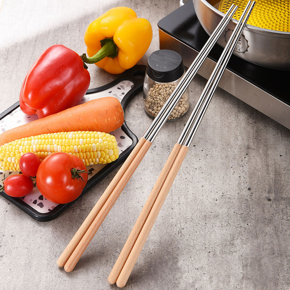 ตะเกียบสแตนเลสกันสนิม 2 คู่ ตะ - Camping Cooking Noodles บทวิจารณ์และราคา
