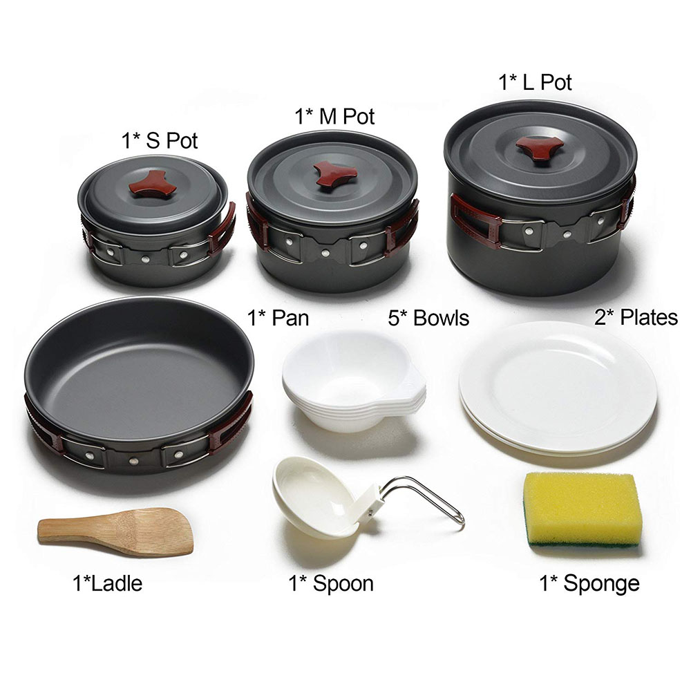 ชุดเครื่องครัวตั้งแคมป์กลางแจ้ - Camping Cooking Utensil Set บทวิจารณ์และราคา
