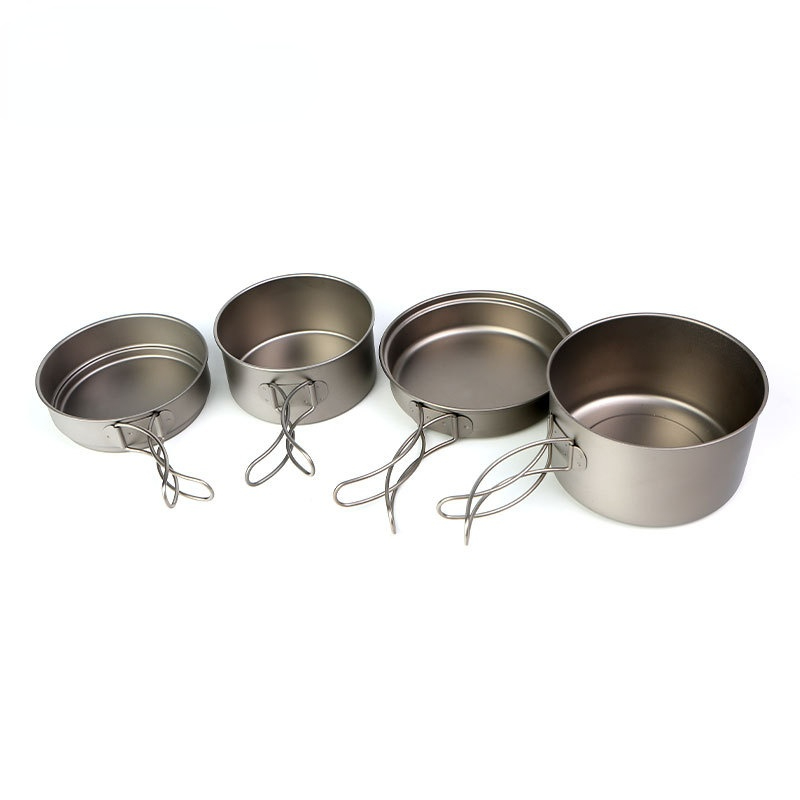 ชุดหม้อไทเทเนียมบริสุทธิ์สำหรั - Camping Cooking Noodles บทวิจารณ์และราคา